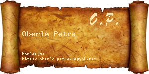 Oberle Petra névjegykártya